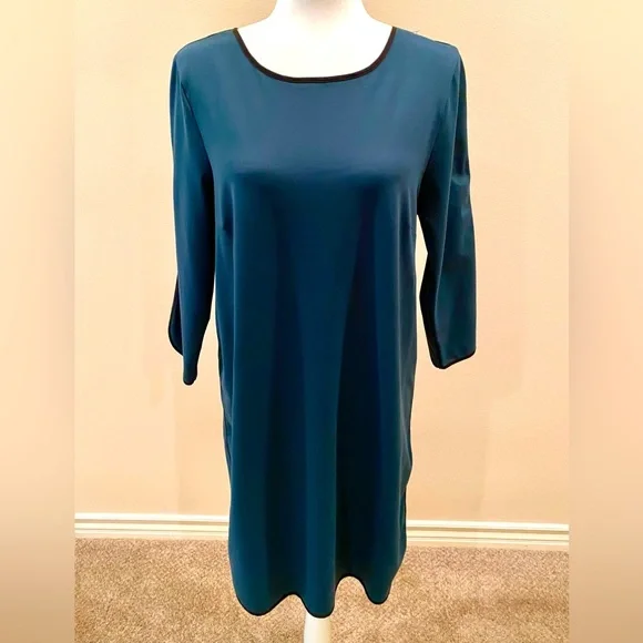 Cynthia Rowley | Dresses | Ml Cynthia Rowley Dress Emerald Green Black Trim Tunic Fall Winter Work Sheath | Poshmark Cynthia Rowley | Dresses | Ml Cynthia Rowley Dress Emerald Green Black Trim Tunic Fall Winter Work Sheath | Poshmark